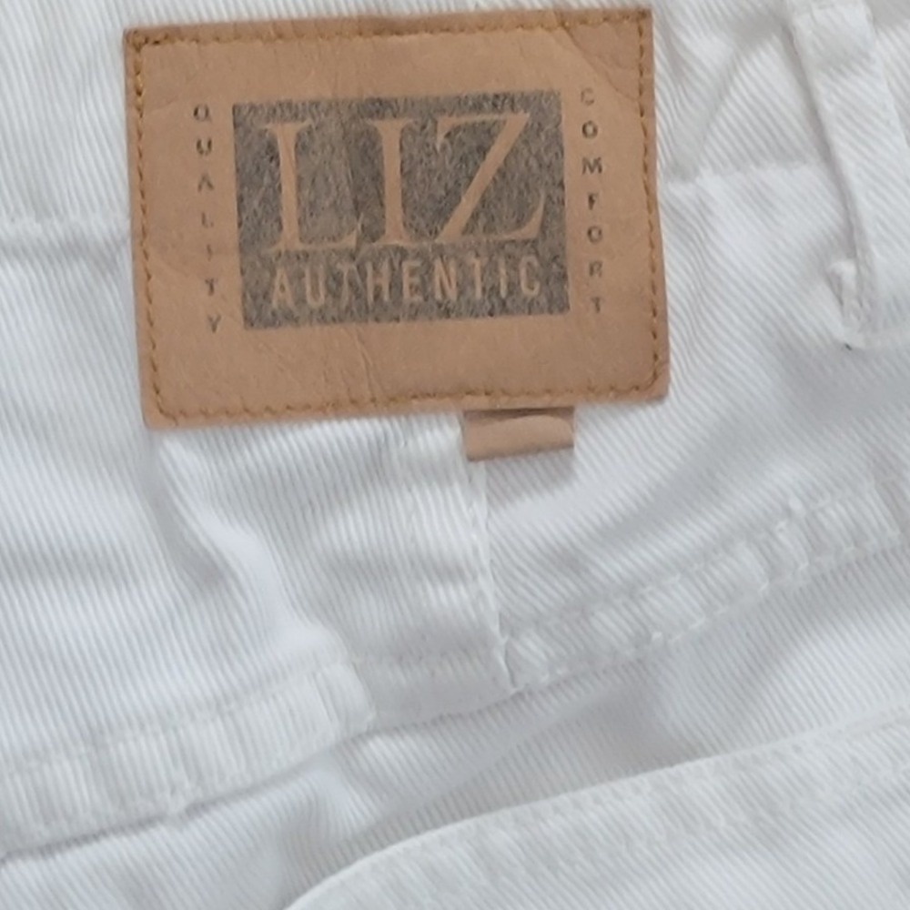 Liz Claiborne Lizwear‎ Vintage White Denim Mini Skirt High Waisted Petite 4 - Picture 6 of 7